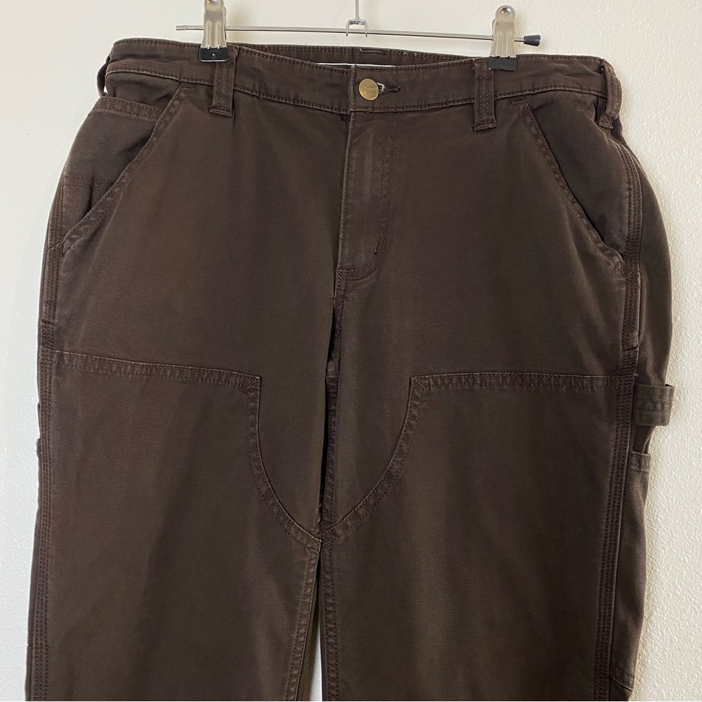 Carhartt Rugged Flex Loose Fit Canvas Double Front Work Pants - 8 Tall - Picture 4 of 15